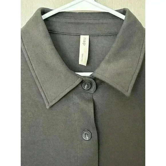 Men’s NAP Dark Grey Jersey Fleece Shirt Jacket Size Small. Oversized, Comfort - Picture 5 of 13